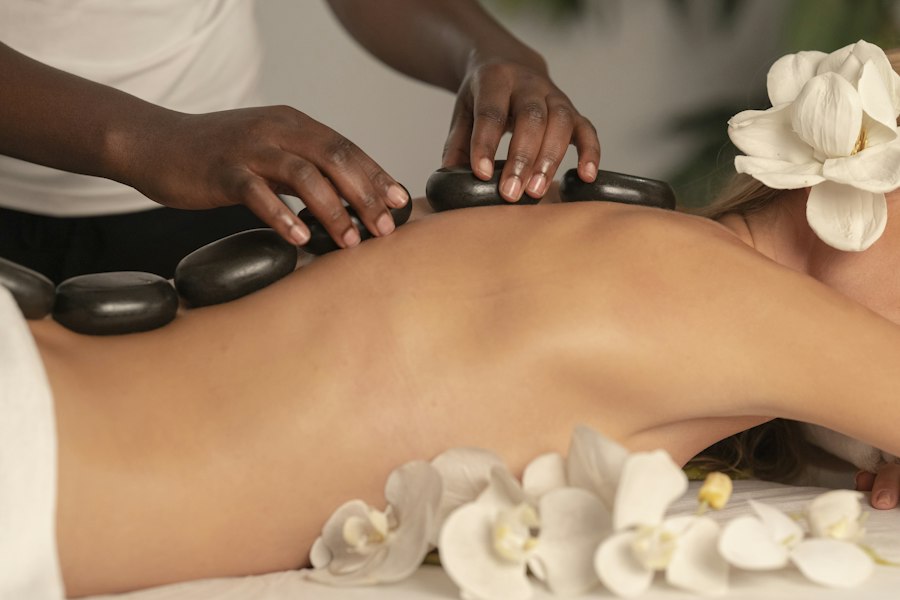 Toallas y productos de spa